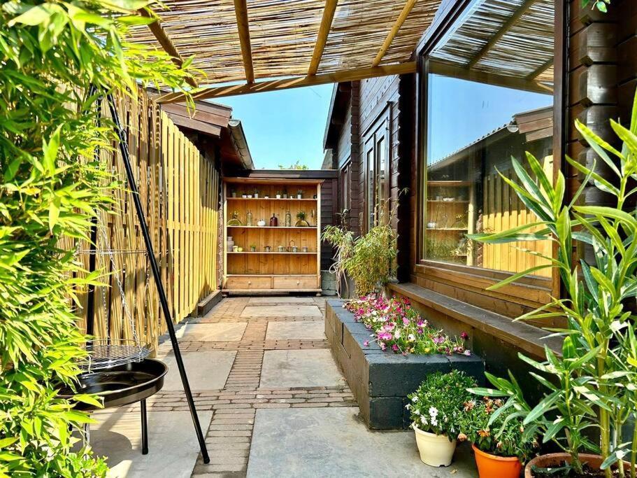 Jungle Style Lodge With Jacuzzi ,Sauna And Garden Near Amsterdam Vijfhuizen المظهر الخارجي الصورة